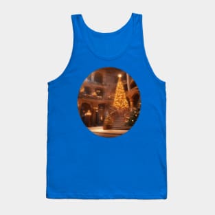 Christmas tree in a fairytale castle Tank Top